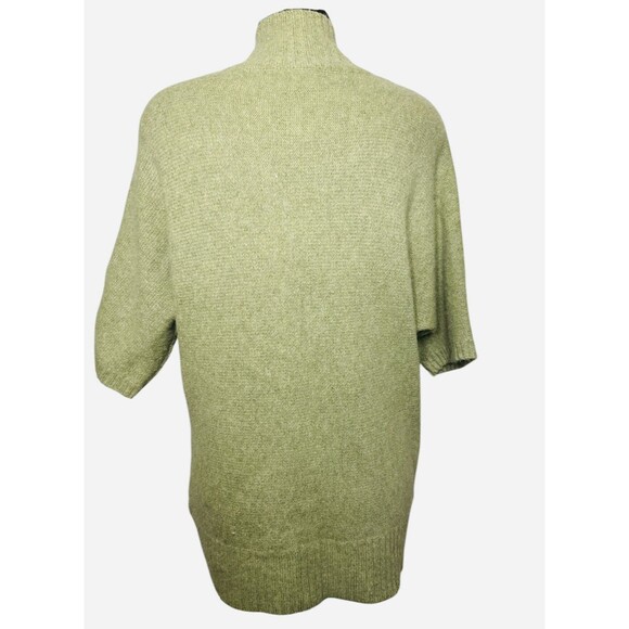 Fenn Wright Manson Women’s Green Angora Rabbit Hair Shawl Sweater Buckle Winter - Picture 4 of 8